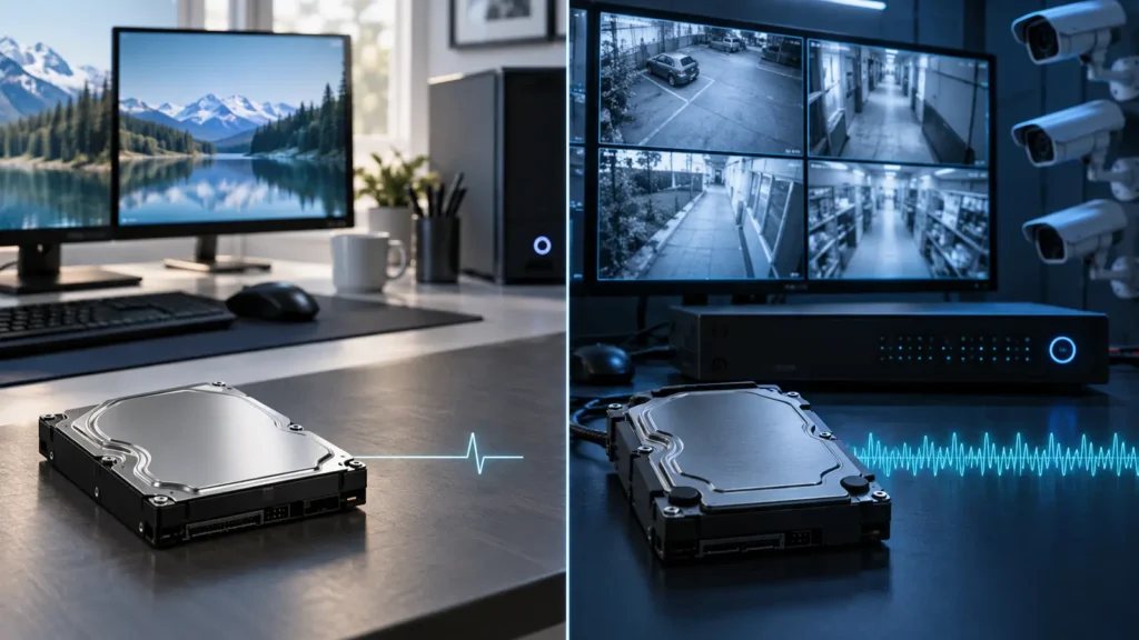 Diferença entre HD comum e HD para DVR